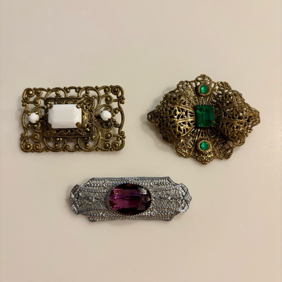 Vintage Brooches - Set of 3